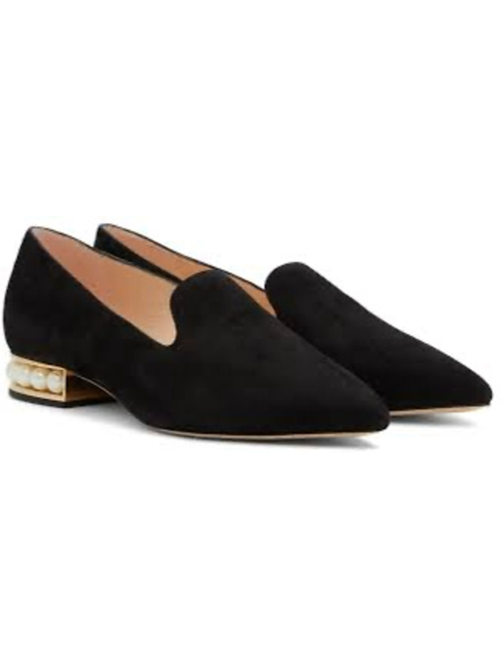 Nickolas Kirkwood Black Suede Pearl Casati Loafers‎ Sz 38